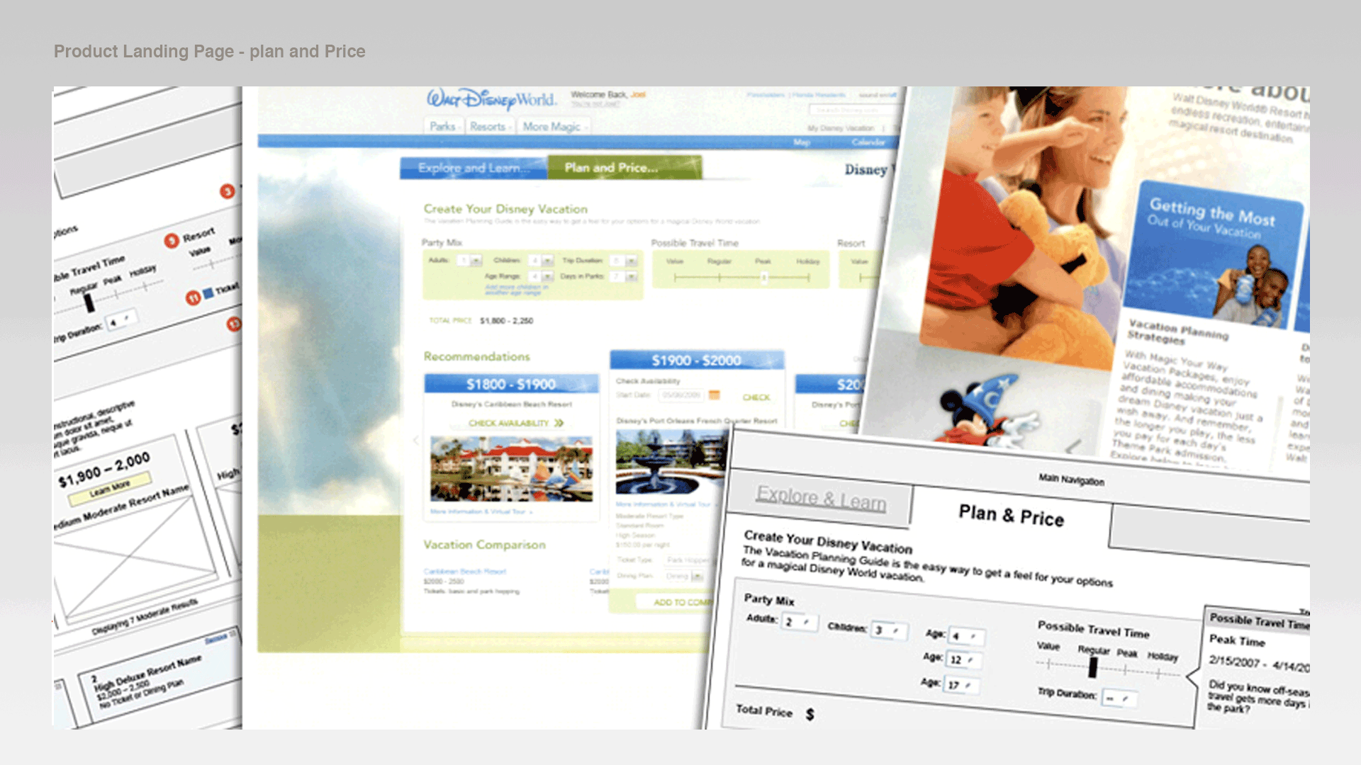 Plan and Price module — Create Your Disney Vacation flow
