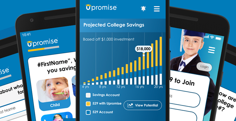 Upromise onboarding flow redesign
